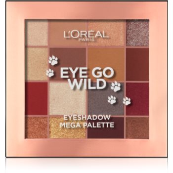 L’Oréal Paris Eye Go Wild Eyeshadow Mega Palette paletă cu farduri de ochi