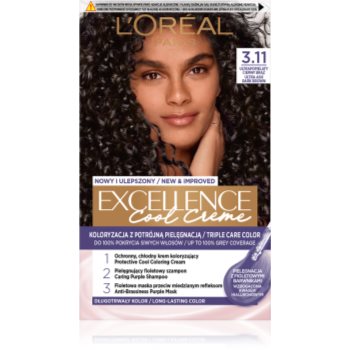 L’Oréal Paris Excellence Cool Creme фарба для волосся відтінок 3.11 Ultra Ash Dark Brown 1 кс