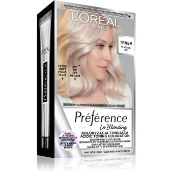 L’Oréal Paris Préférence Le Blonding Toner тонер на кислотній основі для нейтралізації мідних тонів волосся відтінок Platinum Ice 1 кс