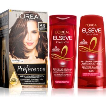 L’Oréal Paris Elseve Color-Vive set pentru păr vopsit 4.15 Caracas