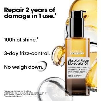 L’Oréal Professionnel Serie Expert Absolut Repair Molecular Ulei nutritiv pentru păr pentru par deteriorat - 1 | YEO