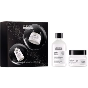 L’Oréal Professionnel Serie Expert Metal Detox set cadou pentru par vopsit si deteriorat (LOPMDXW_KSET08)