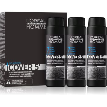 L’Oréal Professionnel Homme Cover 5′ vopsea de par tonifianta 3 pc ACCESORII