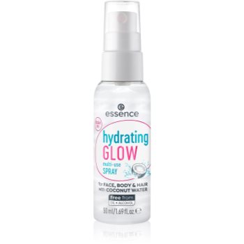 Essence Hydrating Glow Spray multifuncțional ușor pentru față, corp și păr Essence