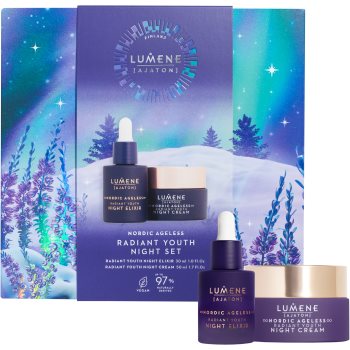 Lumene AJATON Nordic Ageless set cadou pentru noapte Radiant Youth