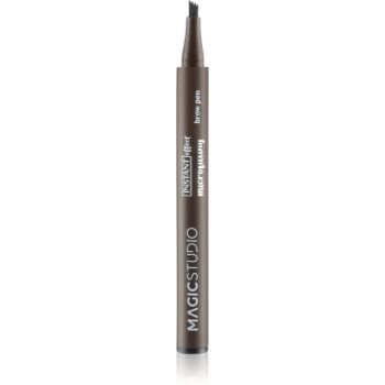 Magic studio Microfilling Brow Pen стійкий фломастер та брів відтінок Dark Brown 13.5 гр