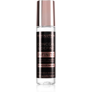 Makeup Revolution Conceal & Define Infinite fixator make-up cu efect matifiant