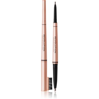 Makeup Revolution Balayage Brow creion dermatograf cu două capete pentru sprâncene cu pensula Makeup Revolution