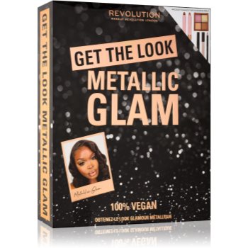 Makeup Revolution Get The Look Metallic Glam set cadou (pentru look perfect)