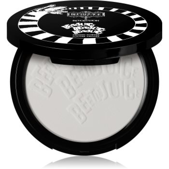 Makeup revolution x beetlejuice never trust the living pudră transparentă compactă