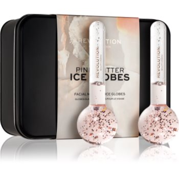 Makeup Revolution Ice Globes Pink Glitter accesoriu de masaj faciale