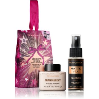 Makeup Revolution Xmas 2025 Mini Matte Heroes set cadou de Crăciun faciale