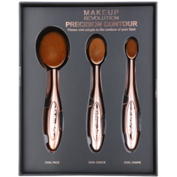 Makeup Revolution Pro Precision Brush set perii pentru contur
