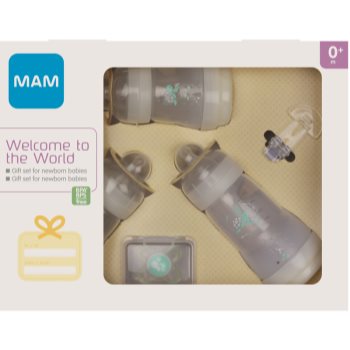 Mam welcome to the world gift set set cadou beige (pentru bebeluși)