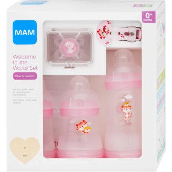 MAM Welcome to the World Gift Set set cadou Pink (pentru bebeluși) MAM
