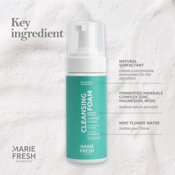 Marie Fresh Cosmetics Cleansing Foam spuma de curatat pentru ten gras și mixt - 1 | YEO