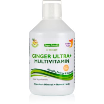 Swedish Nutra Ginger Ultra+ Multivitamin băutură pentru susținerea imunității și atenuarea oboselii și a epuizării