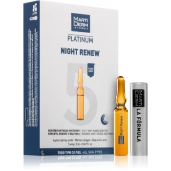 MartiDerm Platinum Night Renew ser intensiv pentru stimularea secreției de colagen