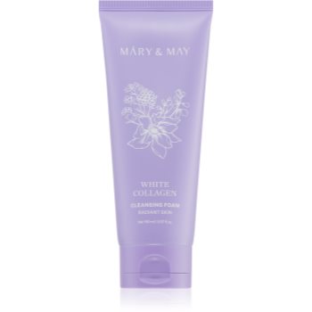 Mary&May White Collagen Cleansing Foam spuma demachianta cu o textura cremoasa cu niacinamidă