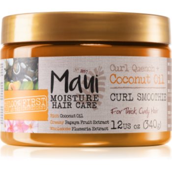 Maui Moisture Curl Quench + Coconut Oil masca pentru par ondulat si cret