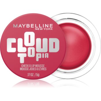 MAYBELLINE NEW YORK CloudTopia матові кремові рум'яна для губ та щік відтінок 02 Ethernal Rouge 5 гр