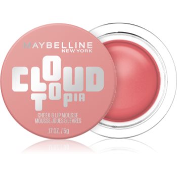 MAYBELLINE NEW YORK CloudTopia матові кремові рум'яна для губ та щік відтінок 09 Dreamy Dawn 5 гр
