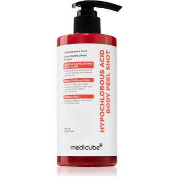 medicube Hypochlorous Acid Body Peel Shot освітлюючий пілінг для тіла має заспокійливі властивості 280 мл