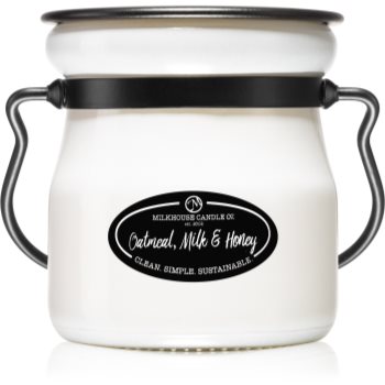 Milkhouse Candle Co. Creamery Oatmeal, Milk & Honey lumânare parfumată Cream Jar Candle imagine noua