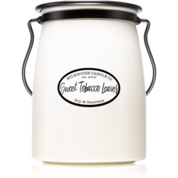 Milkhouse Candle Co. Creamery Sweet Tobacco Leaves lumânare parfumată Butter Jar Milkhouse Candle Co.