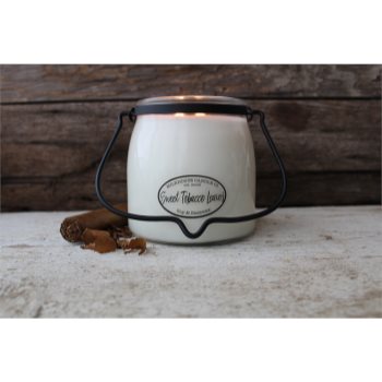 Milkhouse Candle Co. Creamery Sweet Tobacco Leaves lumânare parfumată Butter Jar - 1 | YEO