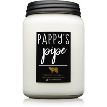 Milkhouse Candle Co. Farmhouse Pappy’s Pipe lumânare parfumată Mason Jar