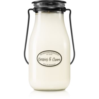 Milkhouse candle co. creamery berries & cream (milkbottle pint) lumânare parfumată