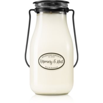 Milkhouse Candle Co. Creamery Rosemary & Mint lumânare parfumată Milkbottle