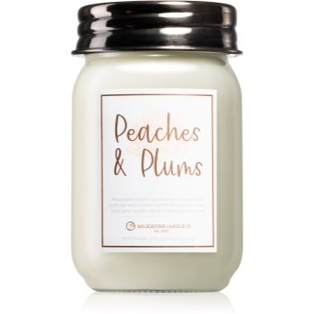 Milkhouse Candle Co. Farmhouse Peaches & Plums lumânare parfumată Mason Jar