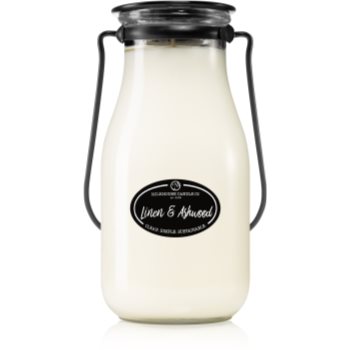 Milkhouse Candle Co. Creamery Linen & Ashwood lumânare parfumată I. Milkbottle