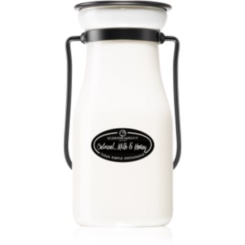 Milkhouse Candle Co. Creamery Oatmeal, Milk & Honey lumânare parfumată Milkbottle Candle imagine noua