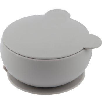 Minikoioi Bowl Grey bol din silicon cu ventuză bol imagine noua