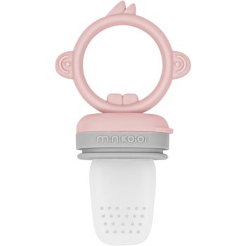 Minikoioi Feeder Teether Pinky Pink/ Powder Grey suzetă pentru alimentare