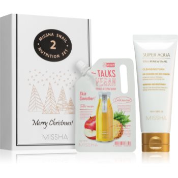 Missha merry christmas snail nutrition set set cadou (cu efect de nutritiv)