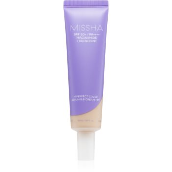 Missha M Perfect Cover Serum BB Cream Pro Crema BB ce ofera aspect perfect pielii SPF 50+
