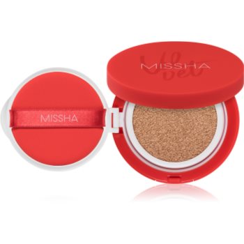 Missha Velvet Finish Cushion стійкий тональний засіб в губці SPF 50+ відтінок #23 Neutral Medium Beige 15 гр