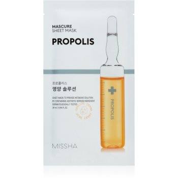 Missha Mascure Propolis mască textilă nutritivă pentru piele sensibila si iritabila