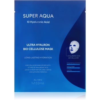 Missha Super Aqua 10 Hyaluronic Acid masca de celule cu efect hidrantant si hranitor