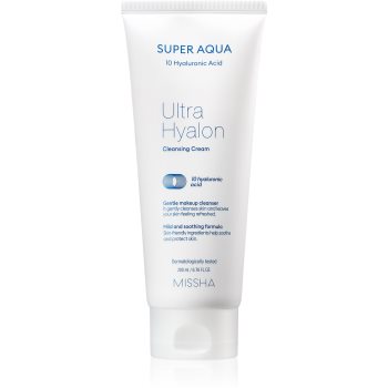 Missha Super Aqua 10 Hyaluronic Acid cremă hidratantă pentru curățare accesorii imagine noua