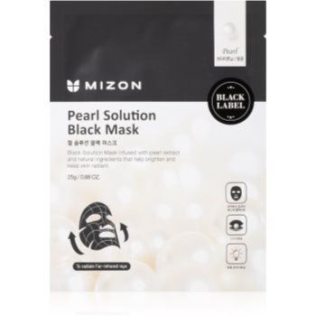 Mizon Black Solution Pearl mască textilă iluminatoare Mizon Cosmetice și accesorii