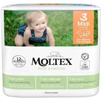 Moltex Pure & Nature Midi Size 3 scutece ECO de unică folosință