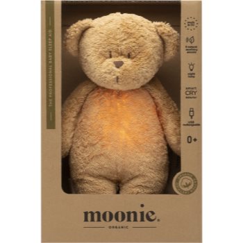 Moonie Bear 2.0 Organic Cappuccino jucărie de adormit cu melodie