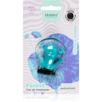 Mr & mrs fragrance forest citrus & amber parfum pentru masina (tile blue frog)