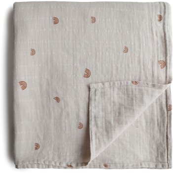 Mushie Muslin Swaddle Blanket Organic Cotton păturică de înfășat Mushie imagine noua