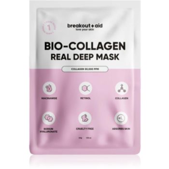 My White Secret Breakout+aid Bio-collagen real deep mask Masca de noapte cu colagen